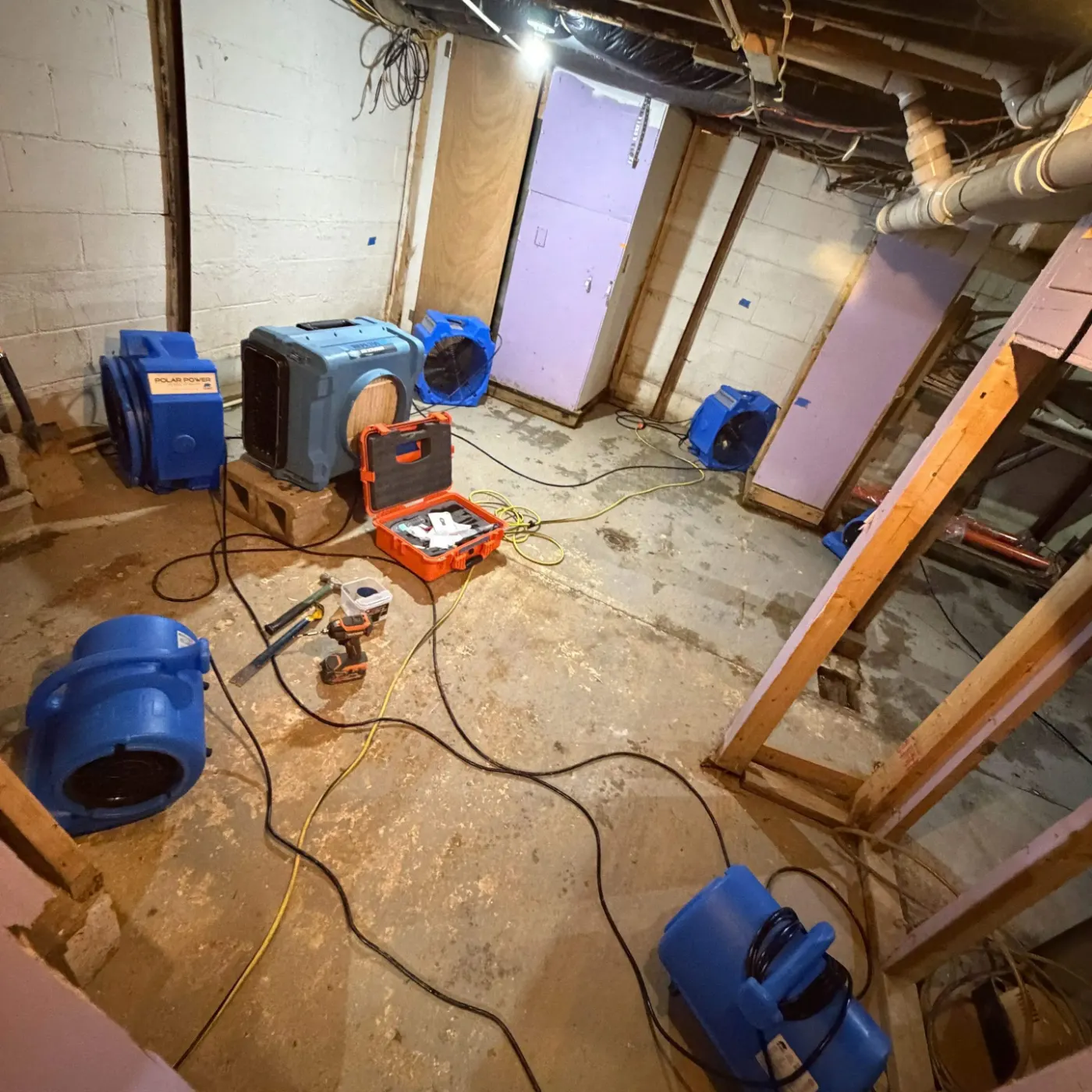 Storm-driven water mitigation in Smokey Row